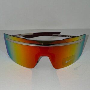 Nike Echo Shield Mirrored Sunglasses in the Crimson Mirror/Gold  FD1884-750
